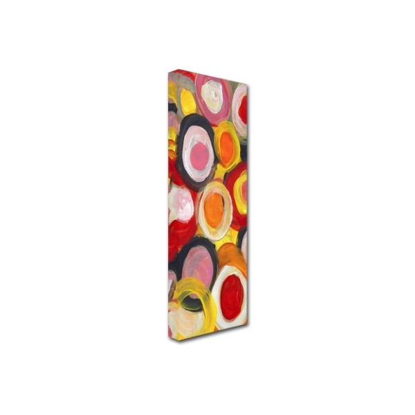 Amy Vangsgard 'Colorful Abstract Circles Panoramic 1' Canvas Art,8x24